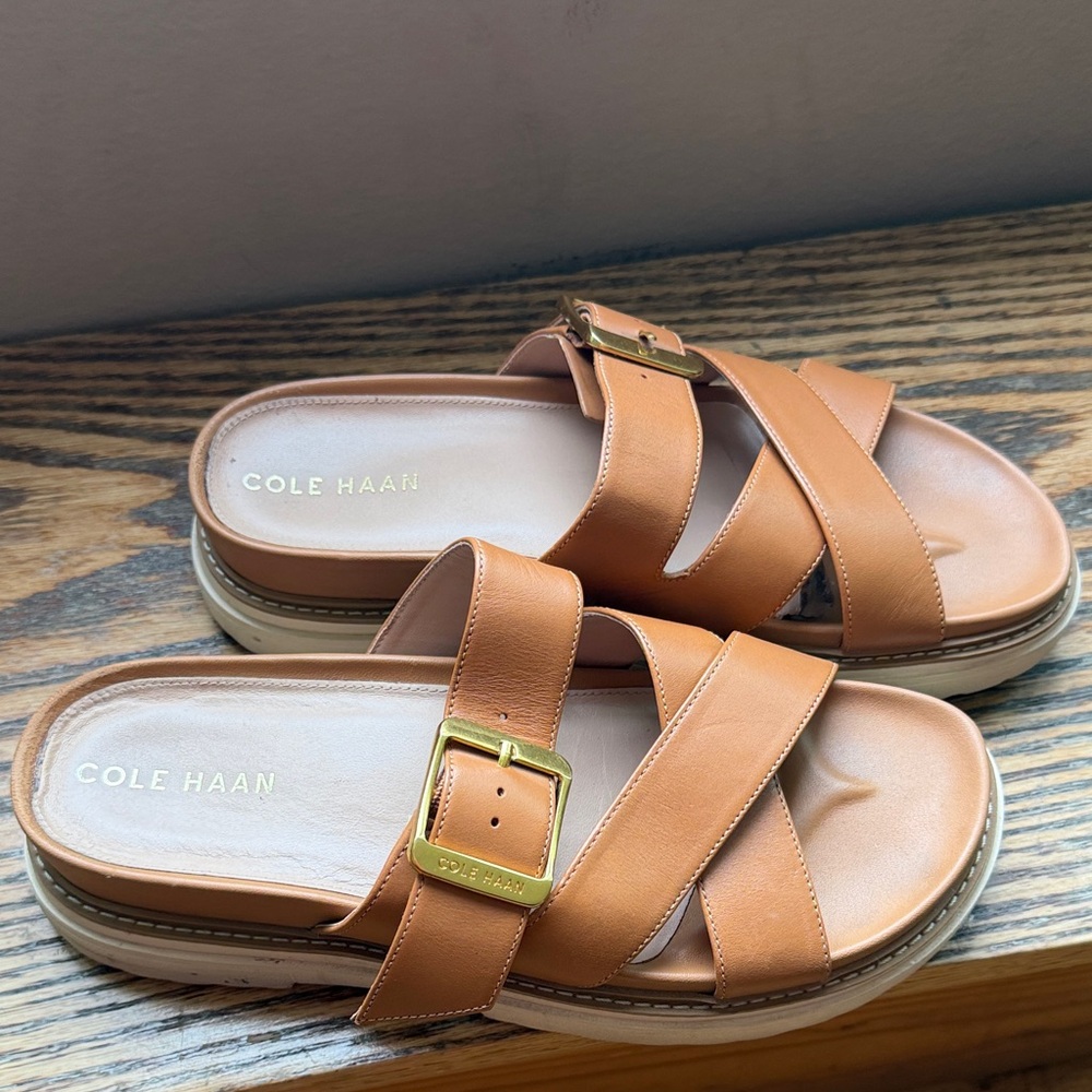 Cole Haan Women's Brown Slide Sandals